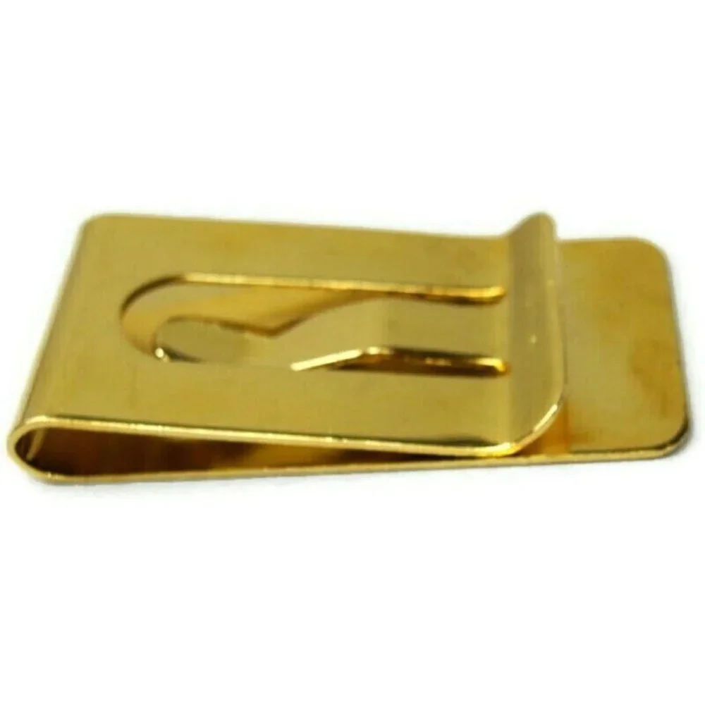 Advertising Money Clip BB Consulting Gold Tone Cash Holder Used